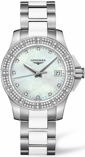 Longines Conquest Watches Ladies Pearl White  L32800877 Watch 