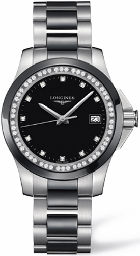 Longines Conquest Black Ladies Watch L32810577 
