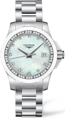 Longines Conquest Watches Ladies Pearl White  L32810876 Watch 