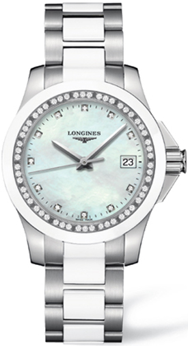 Longines Conquest Watches Ladies Pearl White  L32810877 Watch 