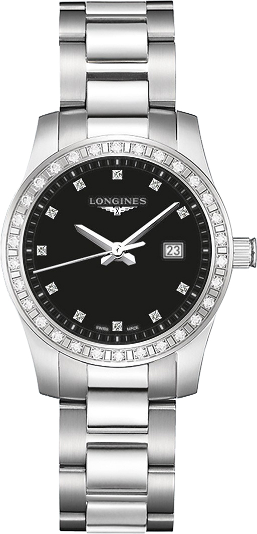 Longines Conquest Battery Operated Quartz Black Ladies Watch L33000576 