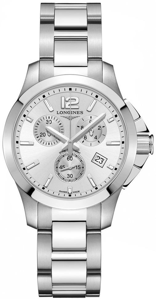 Longines Conquest Battery Operated Quartz Silver Mens Watch L33794766 