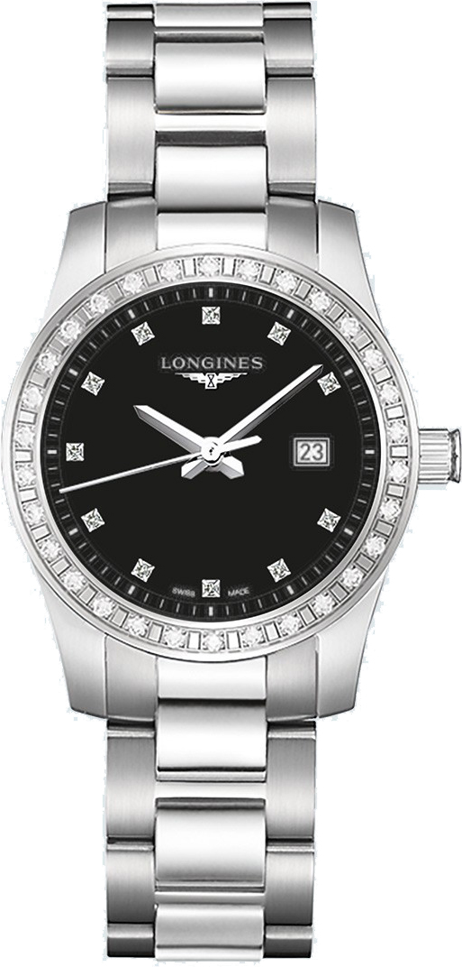 Longines Conquest Battery Operated Quartz Black Ladies Watch L34000576 