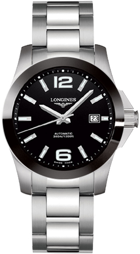 Longines Conquest Black Mens Watch L36574566 