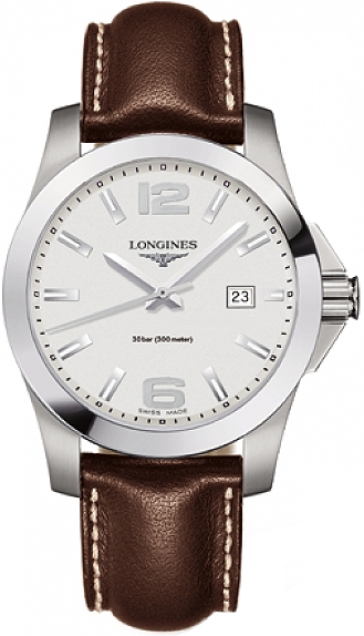 Longines Conquest Battery Operated Quartz White Mens Watch L36594764 