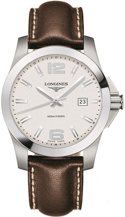 Longines Conquest Battery Operated Quartz White Mens Watch L36594765 