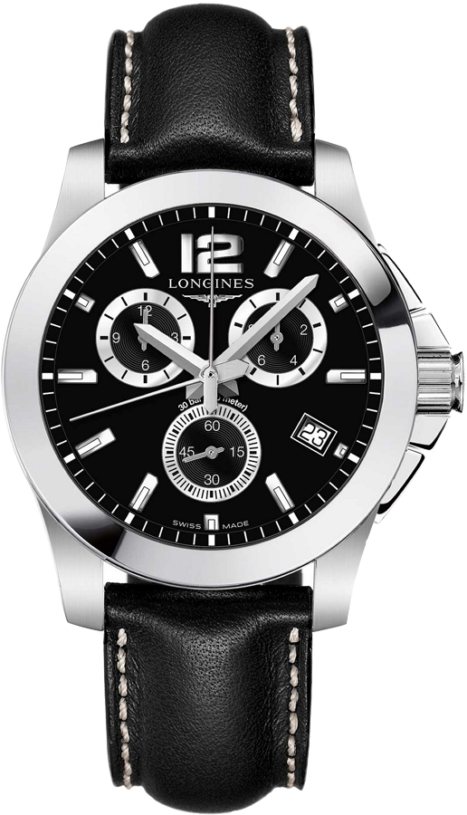 Longines Conquest Battery Operated Quartz Black Ladies Watch L36604563 