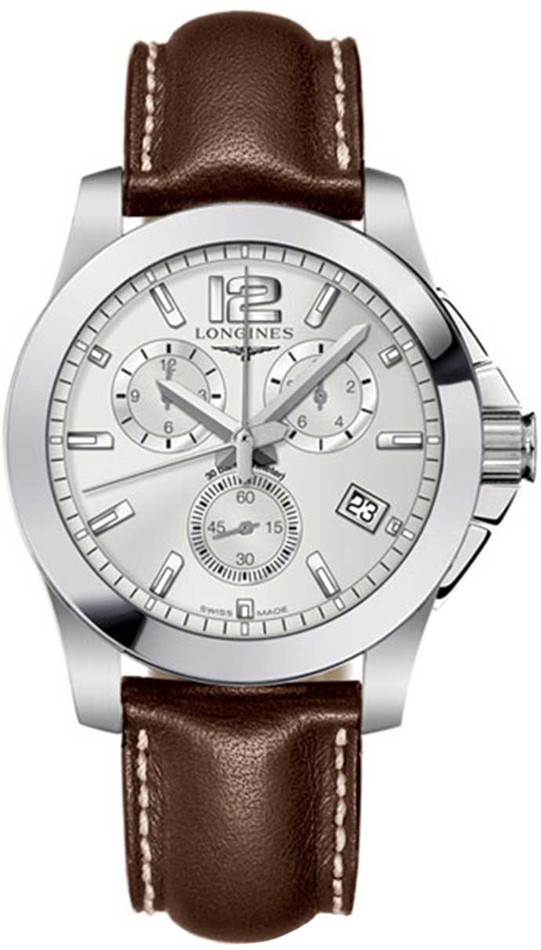 Longines Conquest Battery Operated Quartz Silver Mens Watch L36604765 