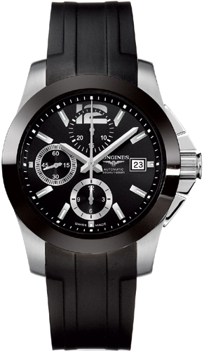 Longines Conquest Black Mens Watch L36614562 