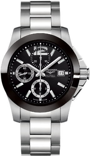 Longines Conquest Black Mens Watch L36614566 