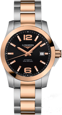 Longines Conquest Black Mens Watch L36765567 