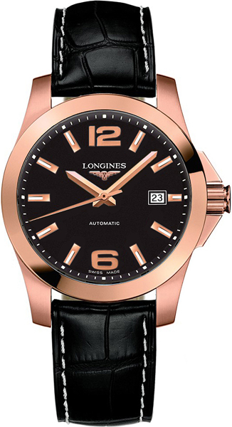 Longines Conquest Black Mens Watch L36768563 