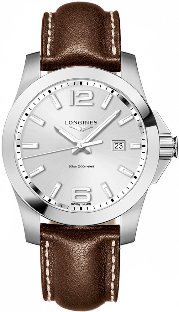 Longines Conquest Battery Operated Quartz Silver Mens Watch L37604765 