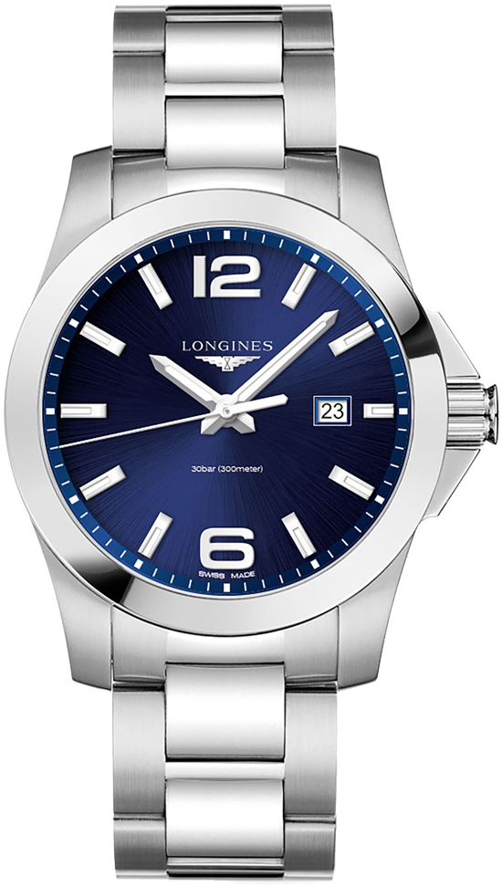 Longines Conquest Battery Operated Quartz Blue Mens Watch L37604966 