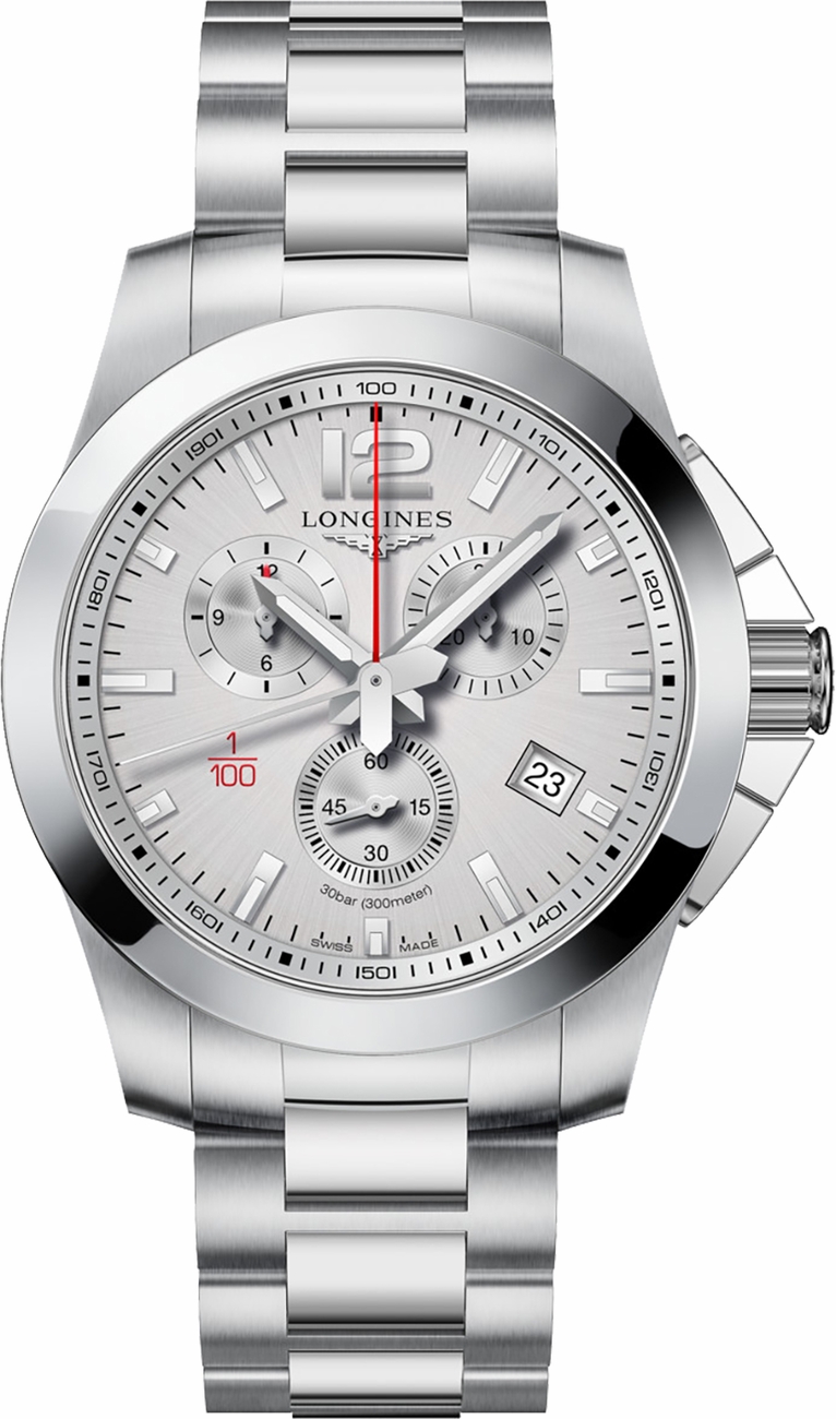 Longines Conquest Battery Operated Quartz Silver Mens Watch L38004766 