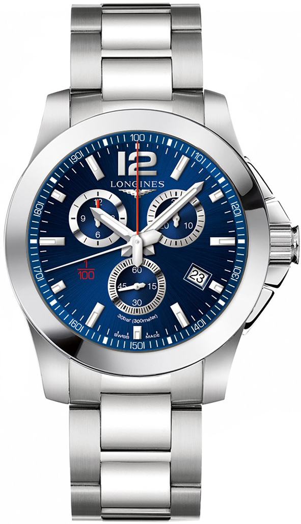 Longines Conquest Battery Operated Quartz Blue Mens Watch L38004966 