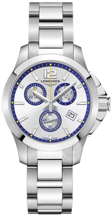 Longines Conquest Battery Operated Quartz Silver Mens Watch L33794786 