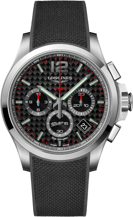 Longines Conquest V.H.P. Battery Operated Quartz Black Mens Watch L37174669 