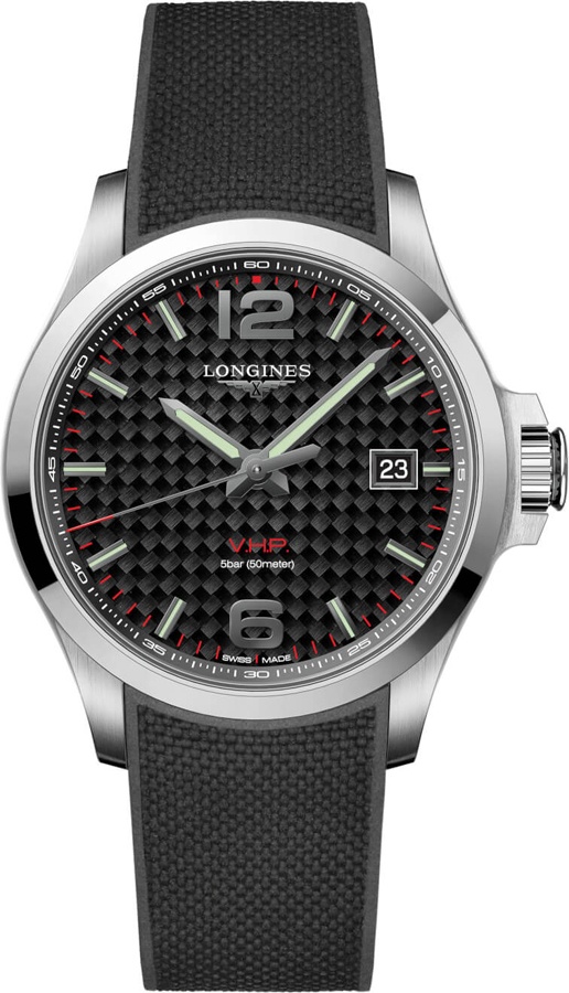 Longines Conquest V.H.P. Battery Operated Quartz Black Mens Watch L37264669 