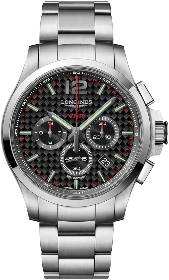 Longines Conquest V.H.P. Battery Operated Quartz Black Mens Watch L37274666 