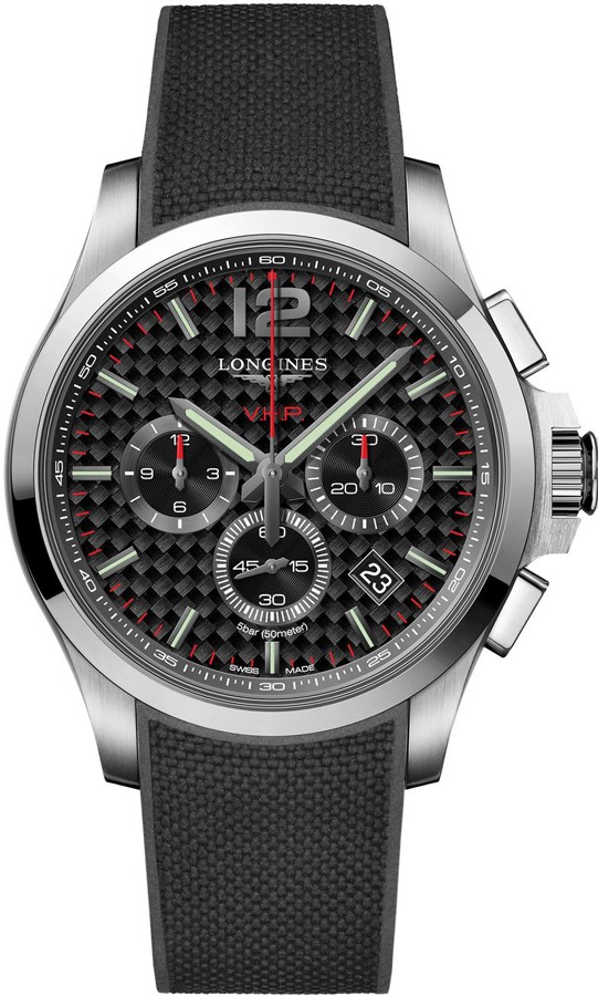 Longines Conquest V.H.P. Battery Operated Quartz Black Mens Watch L37274669 