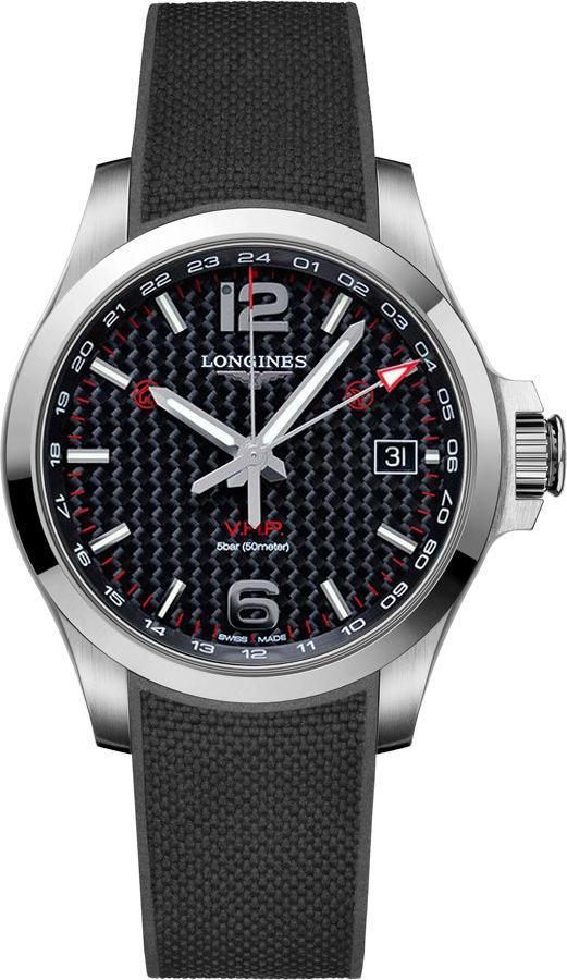 Longines Conquest V.H.P. Battery Operated Quartz Black Mens Watch L37184669 
