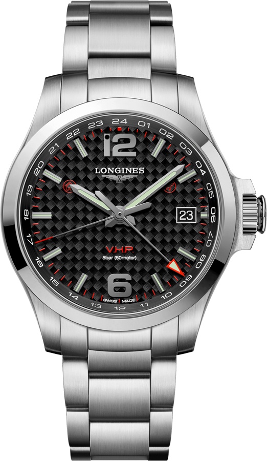 Longines Conquest V.H.P. Battery Operated Quartz Black Mens Watch L37184666 