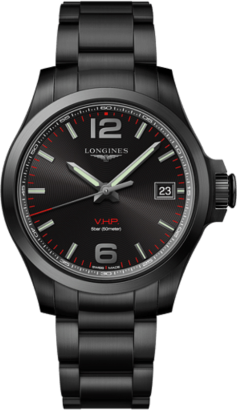 Longines Conquest V.H.P. Battery Operated Quartz Black Mens Watch L37162566 