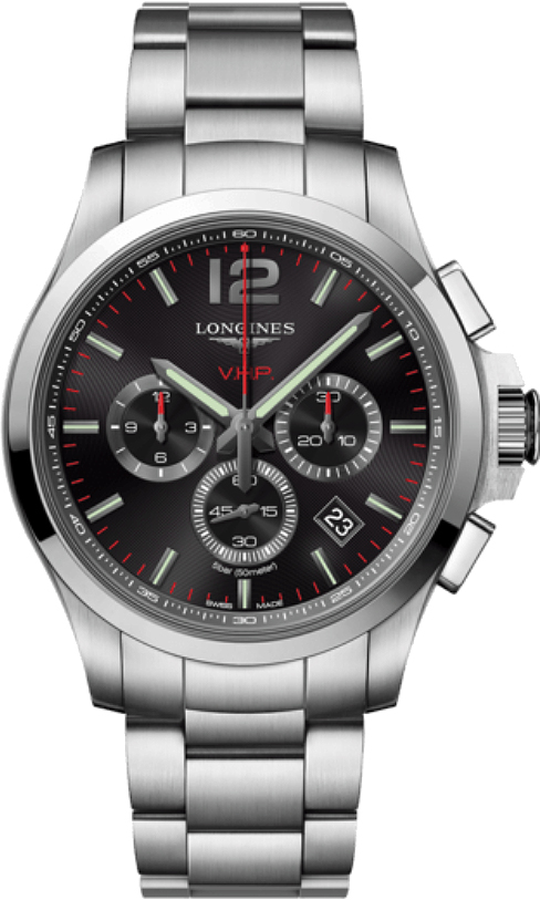 Longines Conquest V.H.P. Battery Operated Quartz Black Mens Watch L37274566 