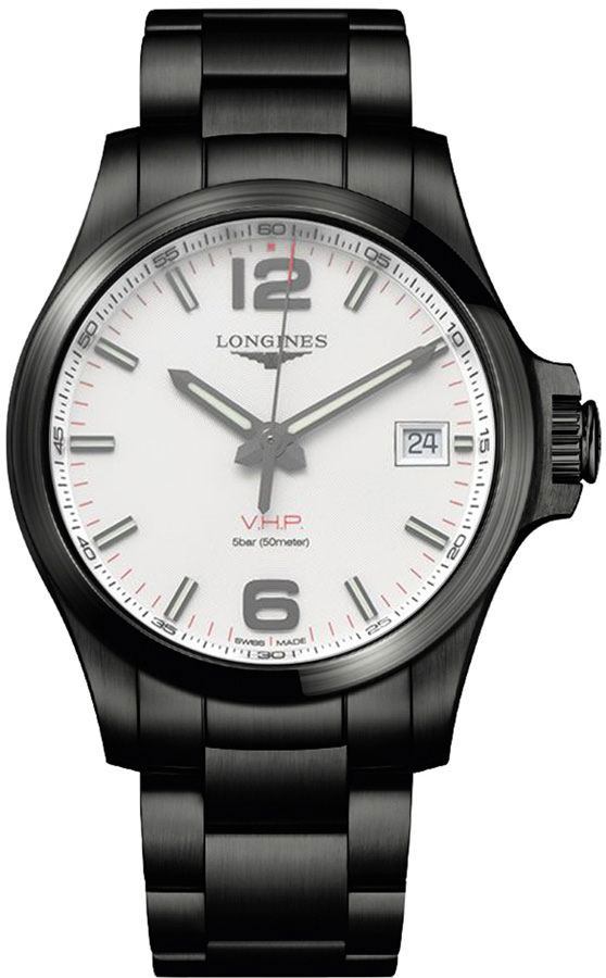 Longines Conquest V.H.P. Battery Operated Quartz Silver Mens Watch L37262766 