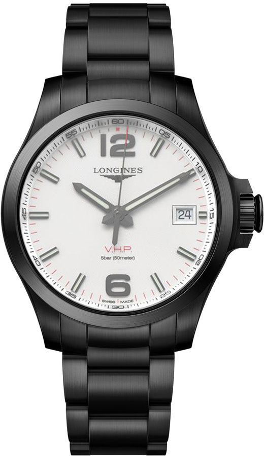 Longines Conquest V.H.P. Battery Operated Quartz Silver Mens Watch L37162766 