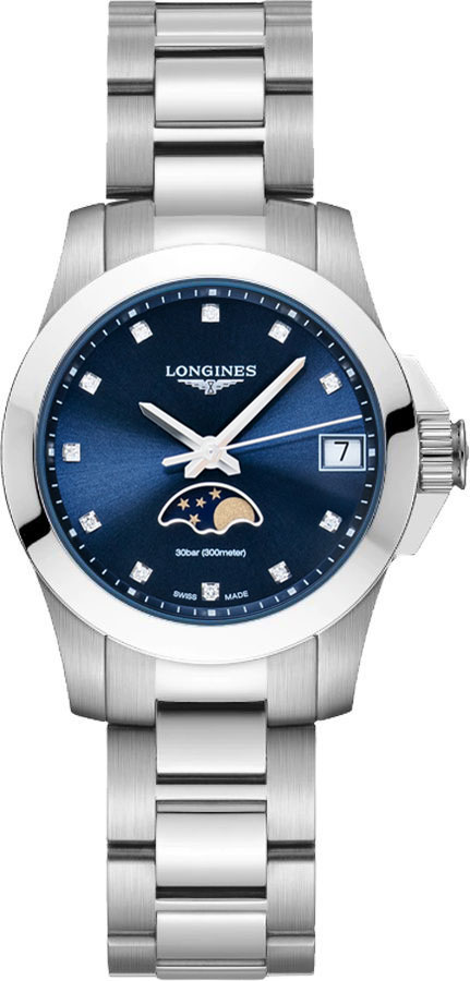 Longines Conquest Battery Operated Quartz Blue Ladies Watch L33804976 