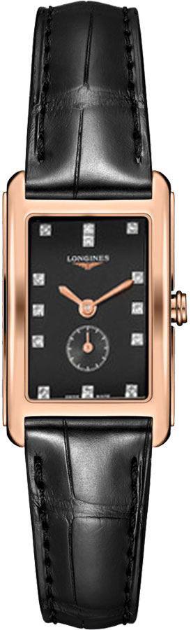 Longines DolceVita Battery Operated Quartz Black Ladies Watch L55128570 