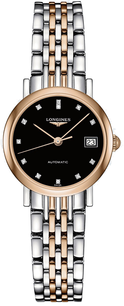 Longines Elegant Collection Self winding Automatic Black Ladies Watch L43095577 