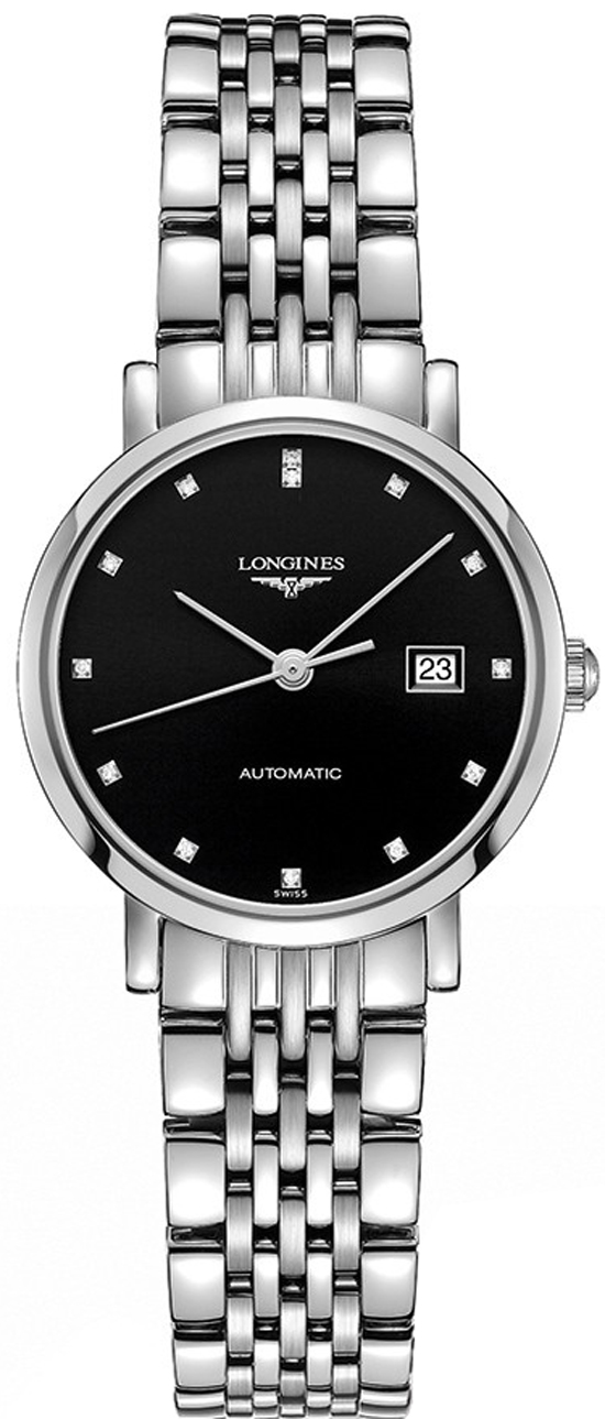 Longines Elegant Collection Self winding Automatic Black Ladies Watch L43104576 