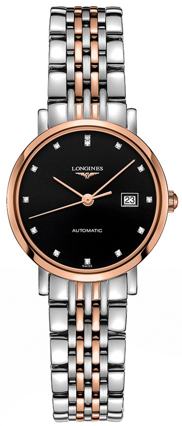 Longines Elegant Collection Self winding Automatic Black Ladies Watch L43105577 