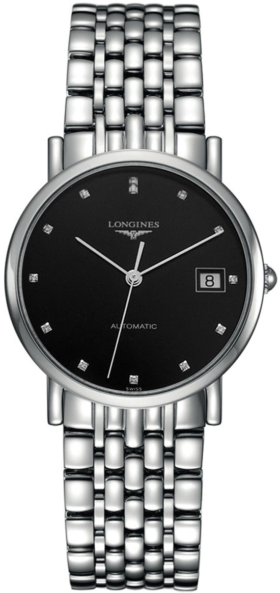 Longines Elegant Collection Self winding Automatic Black Ladies Watch L48094576 