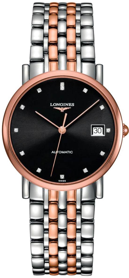 Longines Elegant Collection Self winding Automatic Black Ladies Watch L48095577 