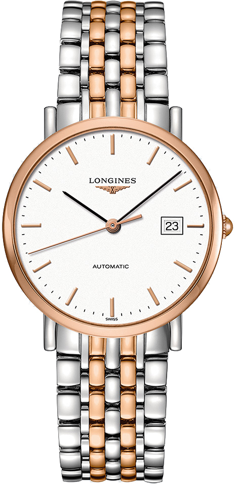 Longines Elegant Collection Steel & Rose Gold Women's Watch L4.810.5.12.7 