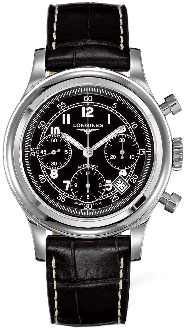 Longines Heritage Collection Black Mens Watch L27454533 