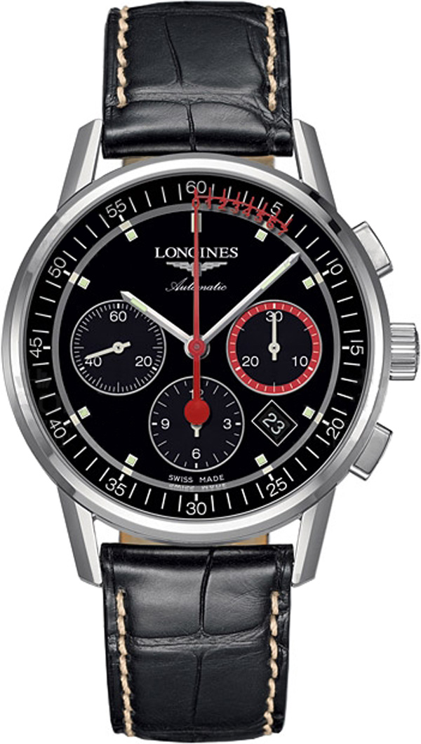 Longines Heritage Collection Self winding Automatic Black Mens Watch L47544524 