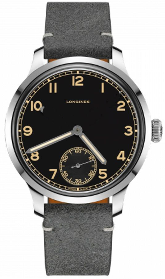Longines Heritage Collection Manual Winding Black Mens Watch L28264532 