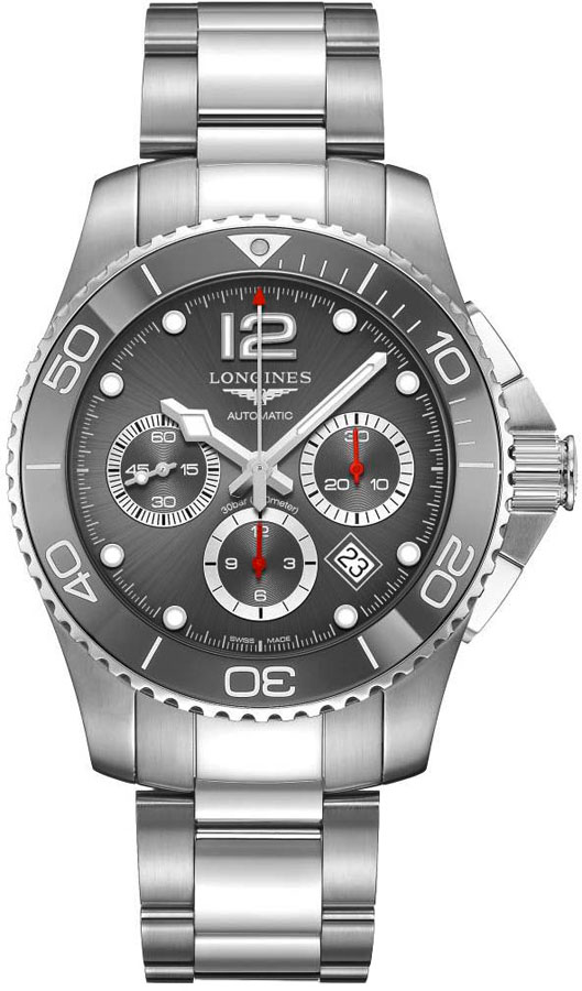 Longines HydroConquest Self winding Automatic Grey Mens Watch L38834766 