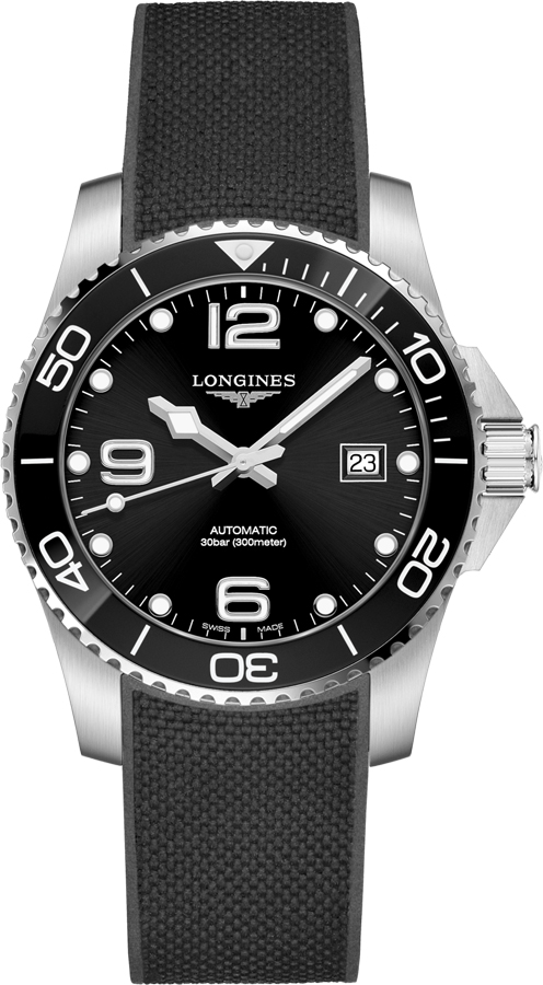 Longines HydroConquest Self winding Automatic Black Mens Watch L37814569 