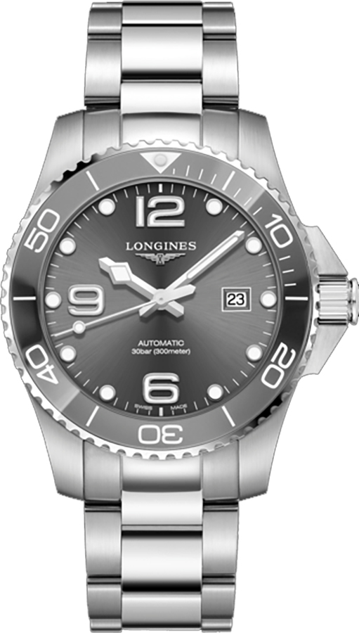 Longines HydroConquest Self winding Automatic Grey Mens Watch L37824766 