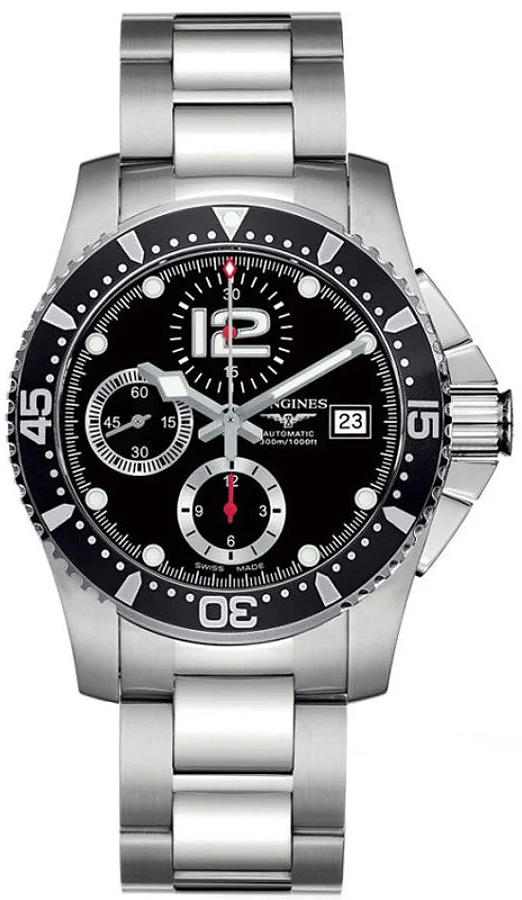 Longines HydroConquest Black Mens Watch L36444566 