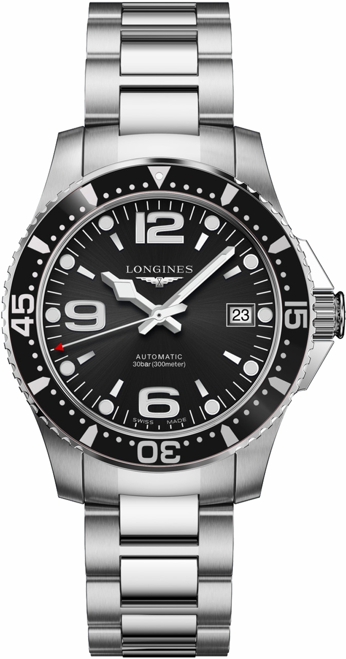 Longines HydroConquest Self winding Automatic Black Mens Watch L37414566 
