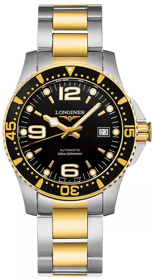 Longines HydroConquest Self winding Automatic Black Mens Watch L37423567 