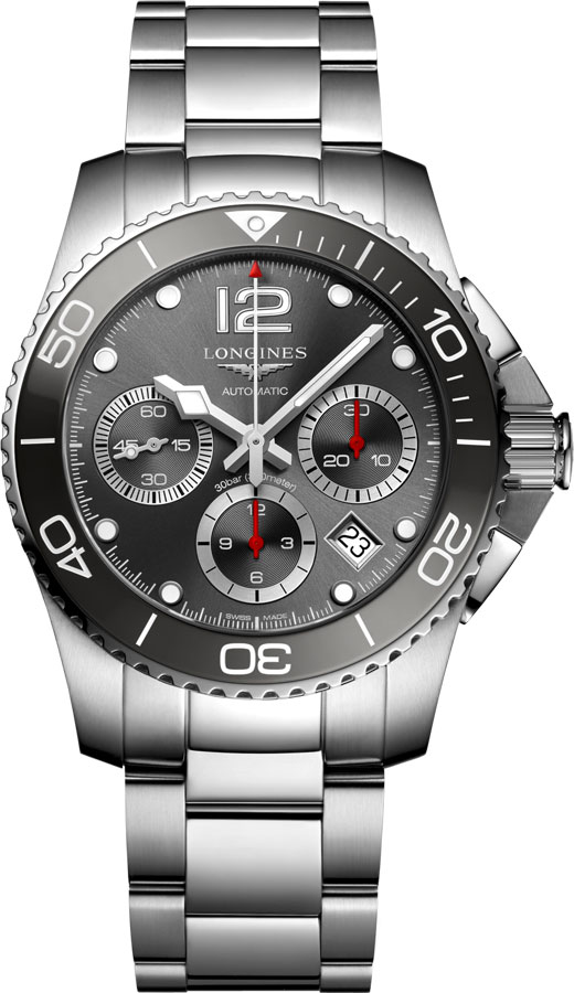 Longines HydroConquest Self winding Automatic Grey Mens Watch L37834766 