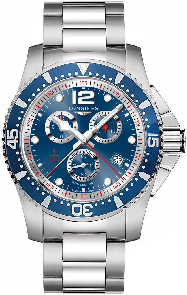 Longines HydroConquest Battery Operated Quartz Blue Mens Watch L38434966 